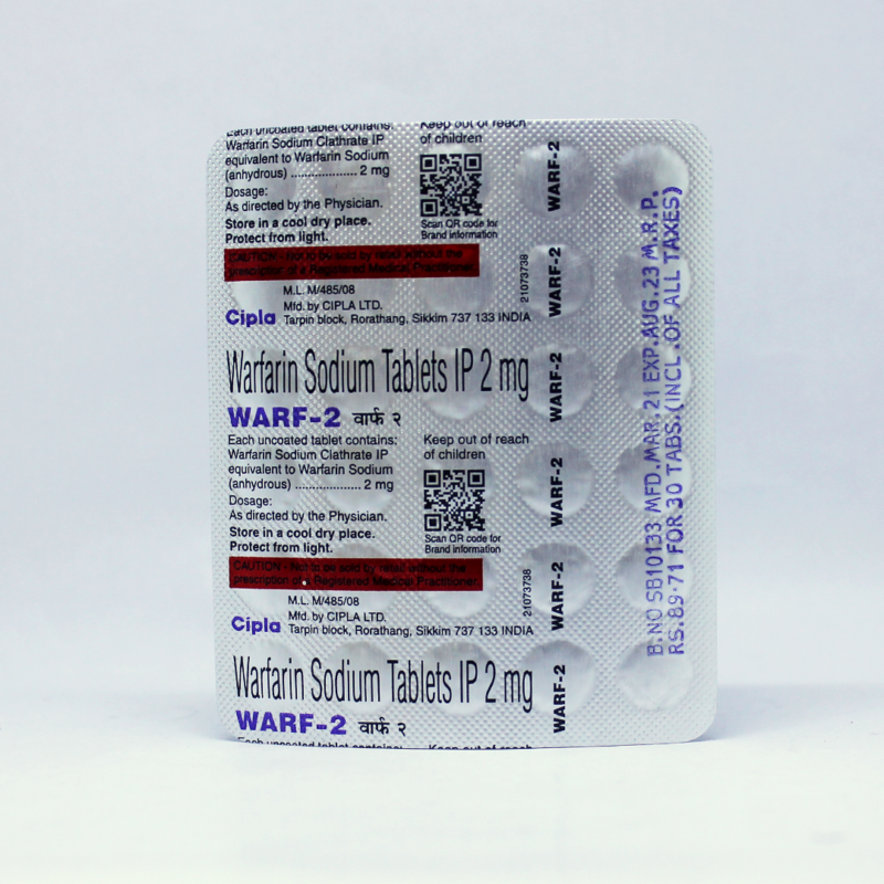 WARF 2 MG  30 Tablets