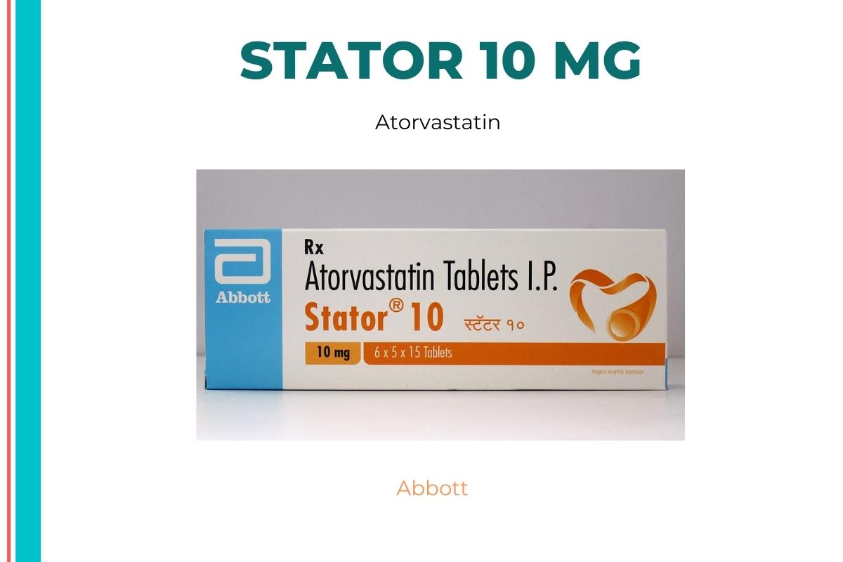 Buy STATOR 10 MG 15 tablets online at GymPharmacy