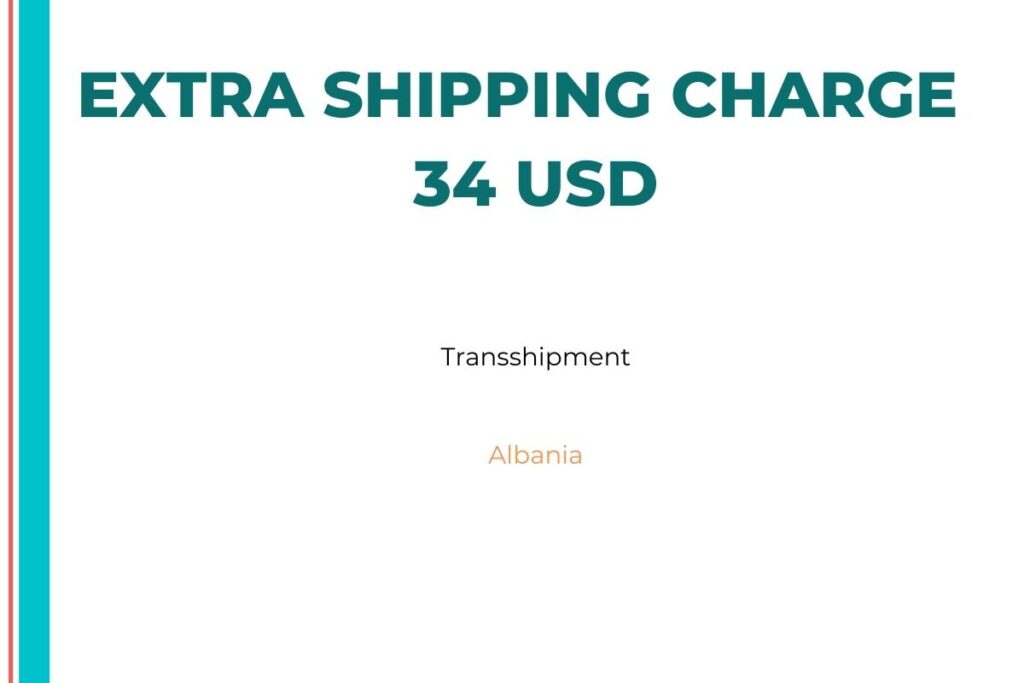 Extra Shipping Charge 34 USD 